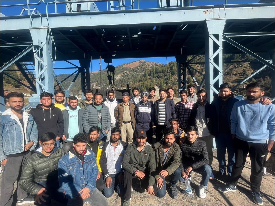 Students of Department of Civil Engineering, JUIT visited Barot Dam, & British-era 110-Megawatt Shanan hydropower project at Mandi, Himachal Pradesh.
