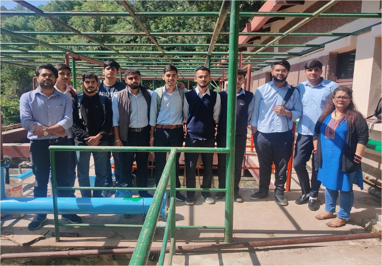 Students of Department of Civil Engineering, JUIT visited Sewage Treatment Plant, JUIT