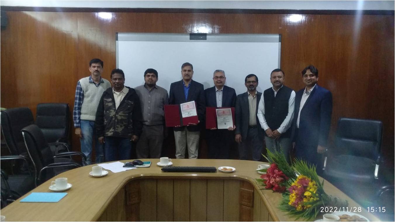 Department of Civil Engineering signed MoU with CSIR - Central Building Research Institute, Roorkee on 28th November 2022